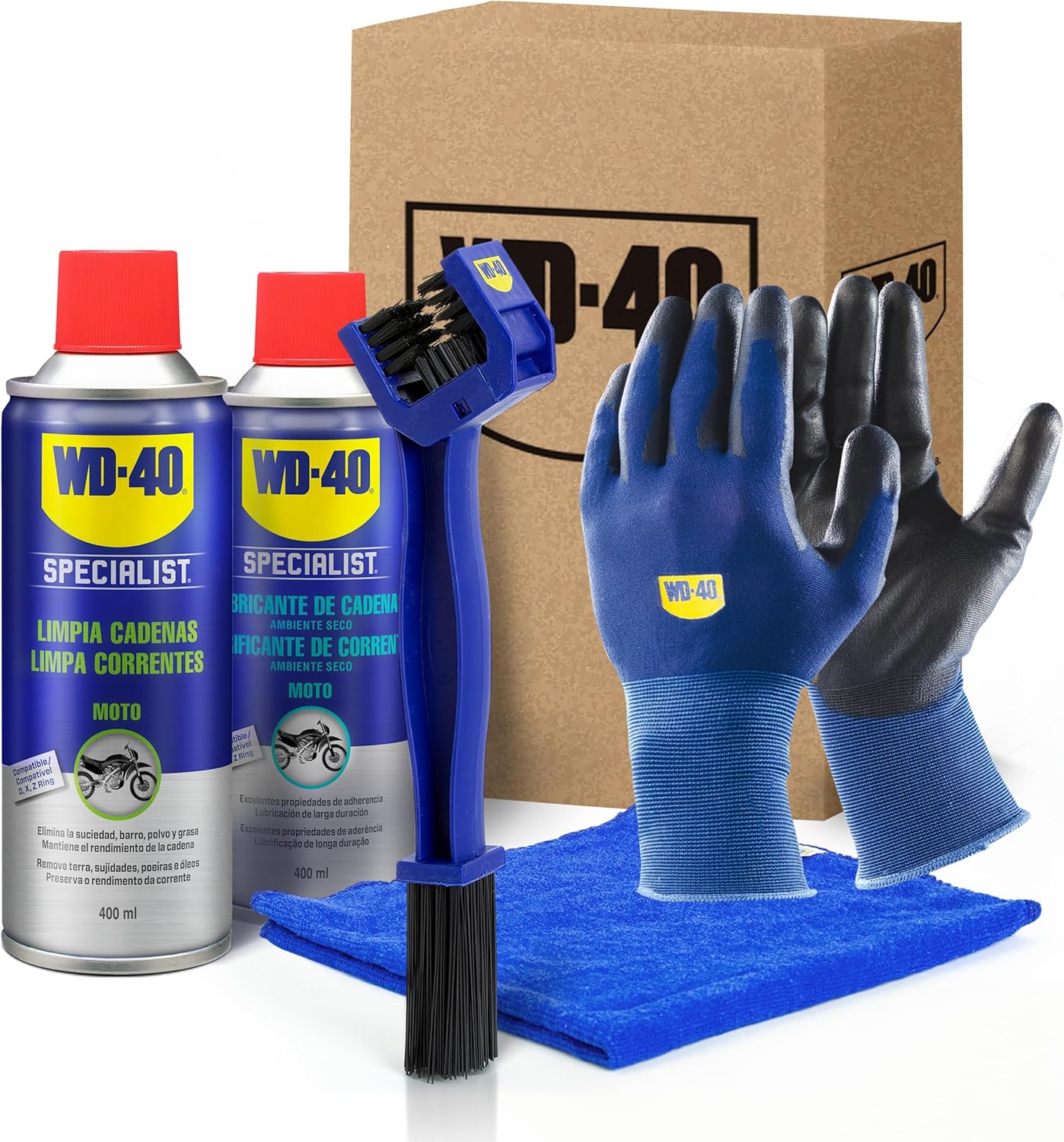 WD-40 Kit Limpiador Cadena Ambiente Seco WD-40 Kit Limpiador Cadena Ambiente Seco